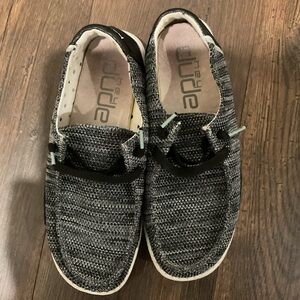 Hey Dude Black and Gray Shoes